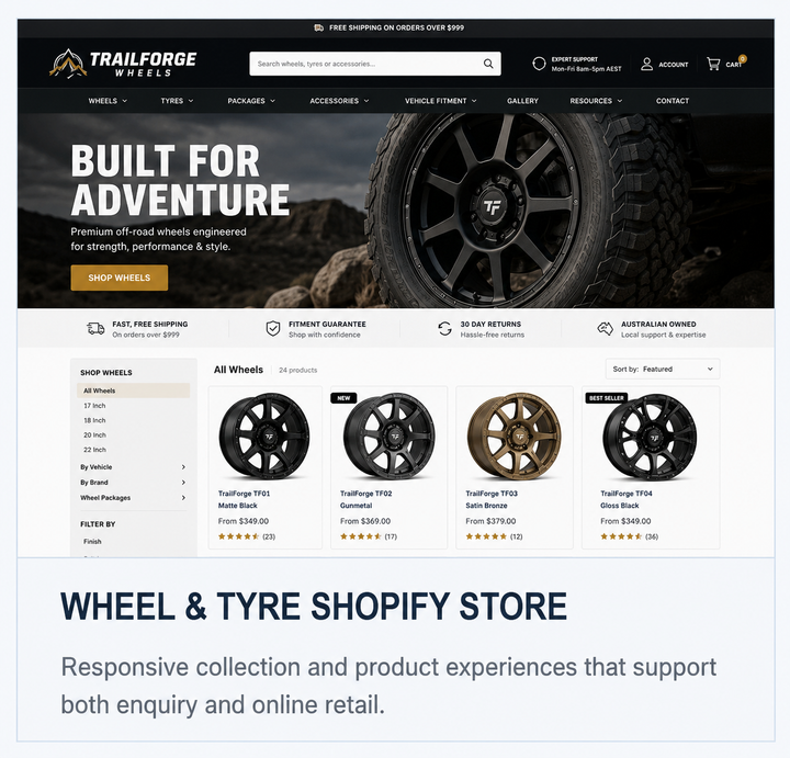 How to Build a Custom Shopify Website for Your Wheel &amp; Tyre Brand