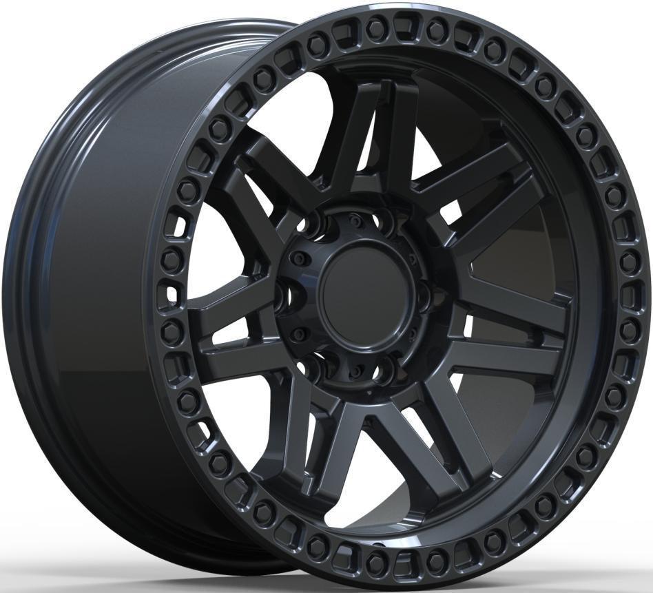 17 inch muti spoke offroad wheels 4x4 6x139.7 matt black offroad wheels ...