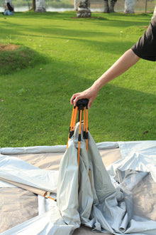 Two doors and two windows off-white 4-person tent thumbnail