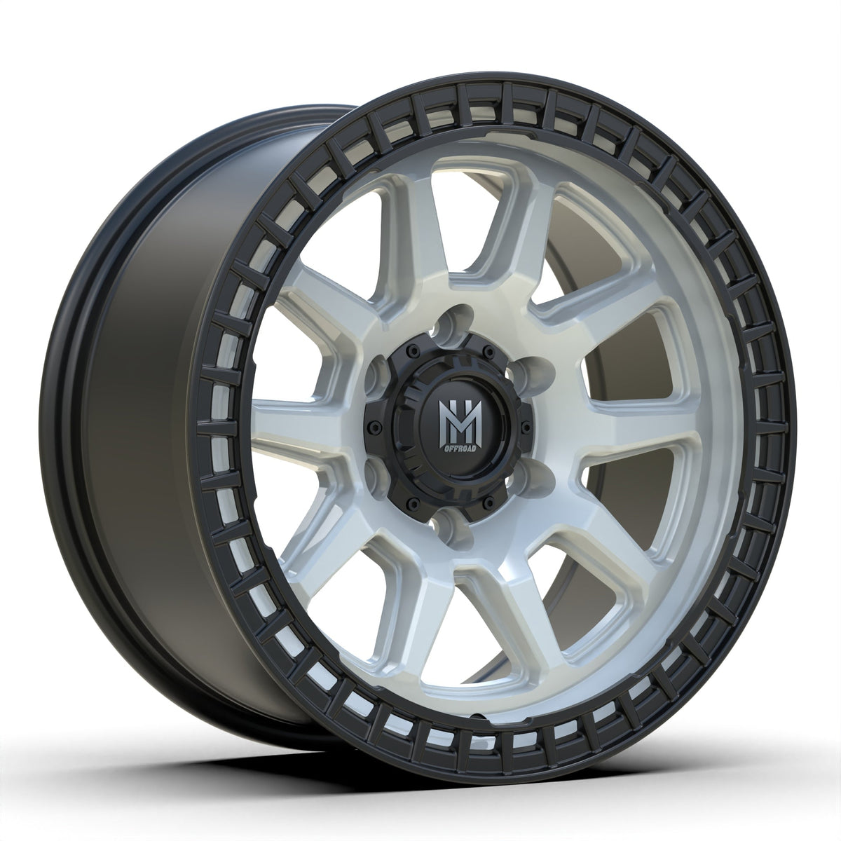 MH005 17"-MATTE BLACK WHITE MACHINE FACE