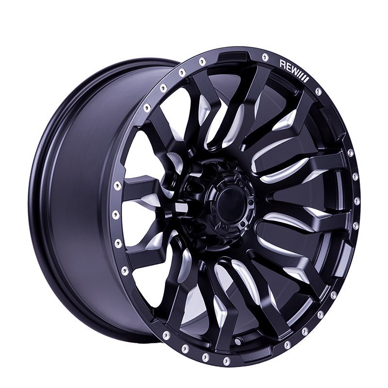 T-124 16"17"18"-Matt Black+Milling Windows+Milling Rivets