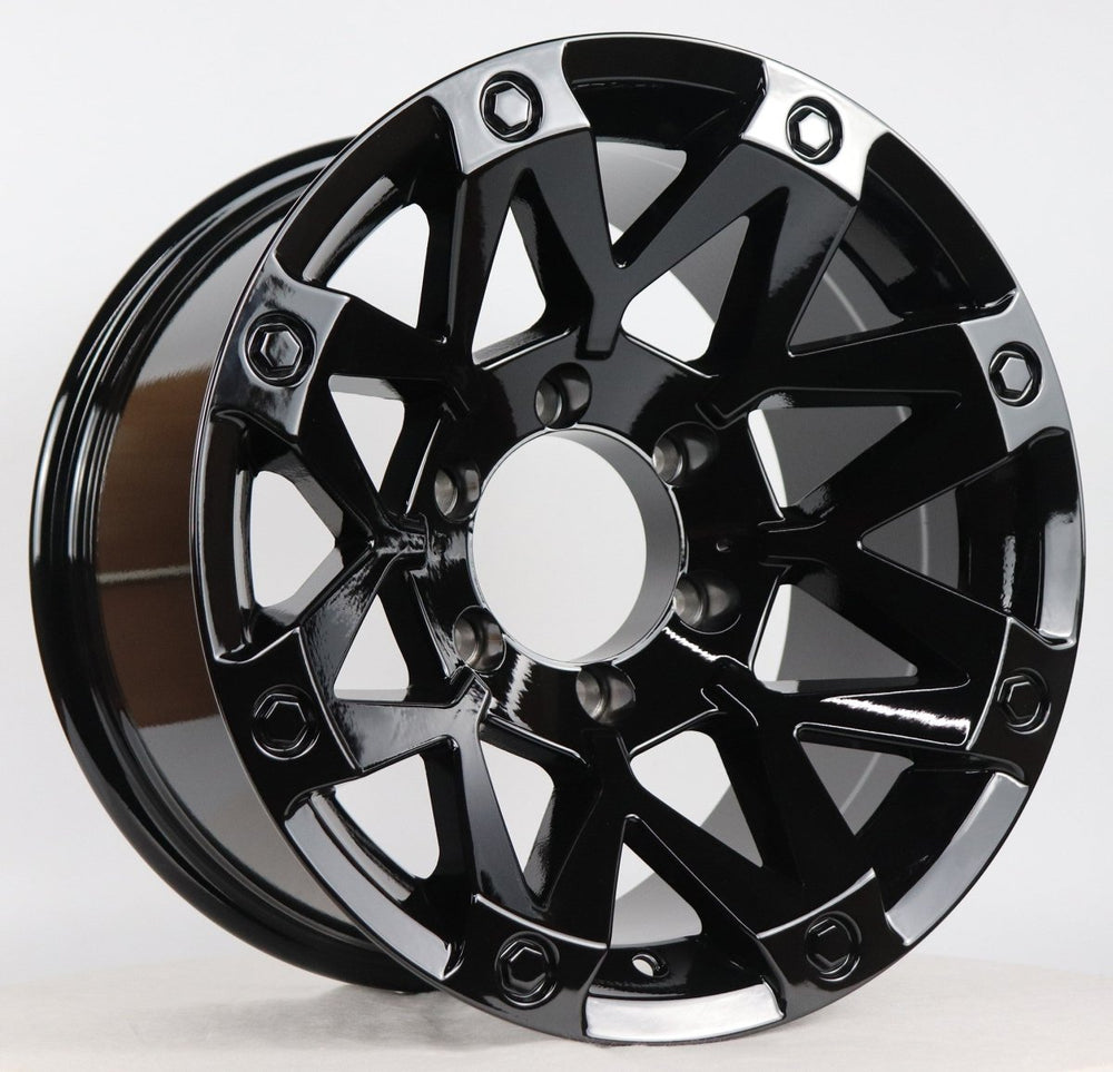 T-126 16"-Matt Black+Milling Spoke